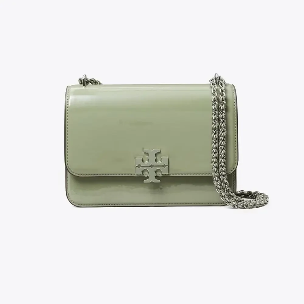 NEW‼️Tory Burch Britten Patent Small Shoulder Bag 180196 $600  Light Jade